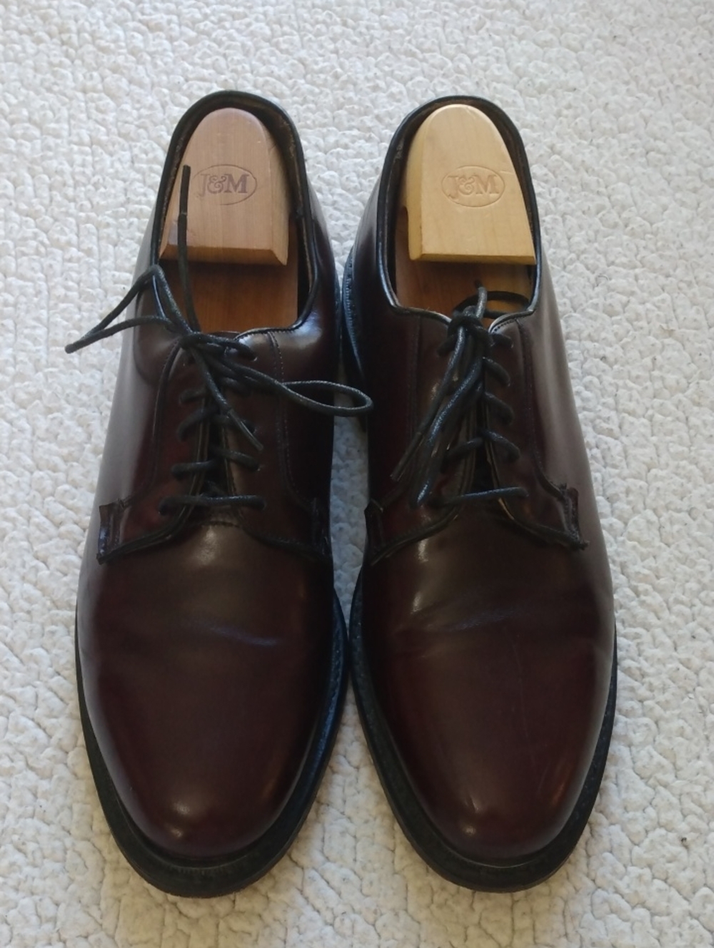 British Walkers Oxblood/Burgundy Leather Derby Shoes 10.5 D (Made In The Usa) View 3